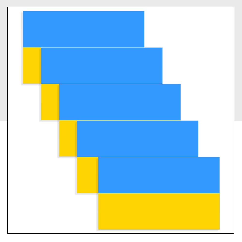 Ukraine Flag Sticker Pack of 5 (60mm x 36mm) Waterproof UKR Flag Labels for Bike Van Windows Laptop iPad Helmet Bumpers Packwith® #P1062
