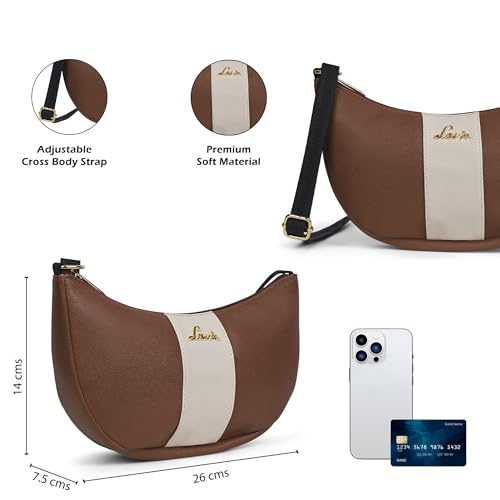 Image of Lavie Women's Bonnie Hobo Colorblock Crossbody Sling Bag | Ladies Purse Handbag | Gift for Women