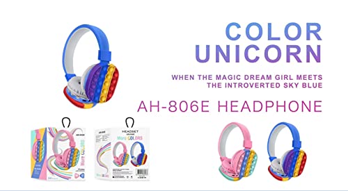 SONGIU Bluetooth On-Ear Hoofdtelefoon met Po-p Bubbles, Siliconen Push en Po-p Fidget Toy Hoofdtelefoon Kleurrijke… - Image 7