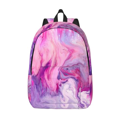 Sac à dos de voyage marbré violet pour ordinateur portable femme