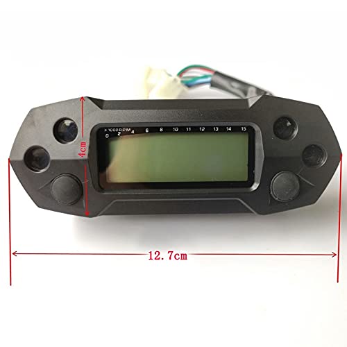 VSKTE DIY Universal1,2,4 Cilinder LCD Motorfiets Racing Street Bike Snelheidsmeter Kilometerteller Instrument RPM Snelheid Fule Gauge 13000RPM (Color : 1 VSKTE DIY Universal1,2,4 Cilinder LCD Motorfiets Racing Street Bike Snelheidsmeter Kilometerteller Instrument RPM Snelheid Fule Gauge 13000RPM (Color : 1