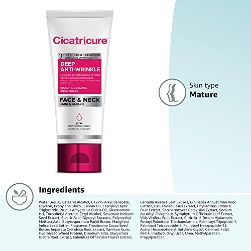 Cicatricure Anti Wrinkle Face & Neck Cream, 3-In-1 Facial Moisturizer With Retinol, Vitamin E & Q Acetyl 10, Hydrating Anti Aging Skin Care, 2.1 Ounces #TOP6