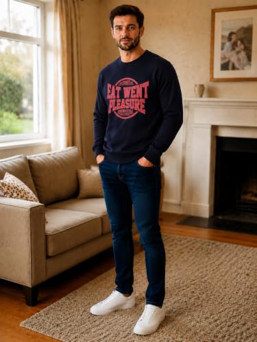 Image of Mack Jonney Men's Printed Fleece Sweatshirt|Full Sleeve Round Neck Winter Sweatshirt for Casual Wear|Travel|Gym & Everyday Style-mj-403