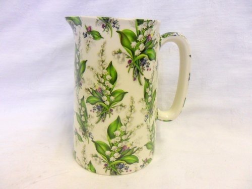 1 Pint Jug in Lilly of The Vally Design Made by Heron Cross Pottery.