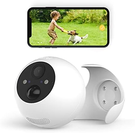 Litmor WiFi Security Camera, 1080P HD Wireless Outdoor Security Camera with LED Spotlight, Alarm, Night Vision, Two-Way Talk, IP66 Waterproof, Motion Detection，Battery Powered
