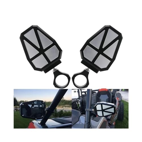 Espejo retrovisor universal ATV lateral para manillar de RZR y Rhino de 1,75 pulgadas 2