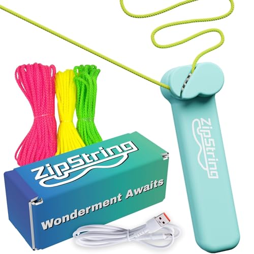 ZipString Original - As Seen on Shark Tank - Classic Rope Launcher Toy, Perfect for Kids & Adults - Fly a String Loop in The Air for Endless Tricks & Fun, Wonderment Awaits, Aesthetic Aqua