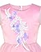 Sunny Fashion Girls Dress Pink Tulle Floral Applique 3/4 Sheer Mesh Sleeve Wedding Party Size 7