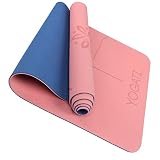 YOGATI Yogamatte rutschfest Schadstofffrei, mit Tragegurt. Yoga Matte mit Ausrichtungslinien für die Körperhaltung. Ideal Yogamatten als Gymnastikmatte, Sportmatte, Fitnessmatte, Jogamatte - Yoga mat