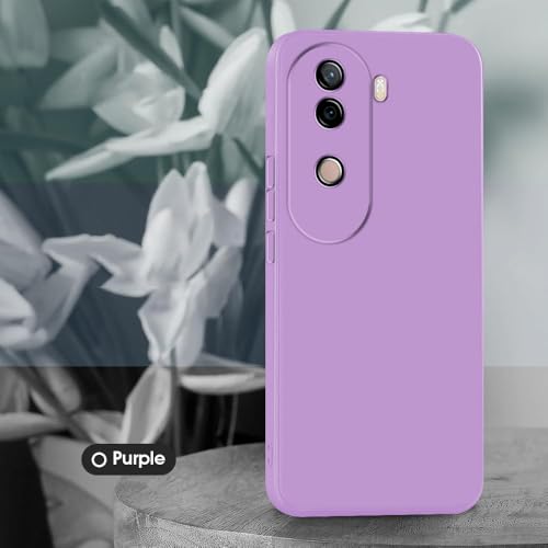 Image of Back Cover for Vivo V40e 5G / iQOO Z9s 5G | Full Camera Protection | Premium Liquid Silicon Case | Flexible Bumper Case for Vivo V40e 5G / iQOO Z9s 5G (Purple)
