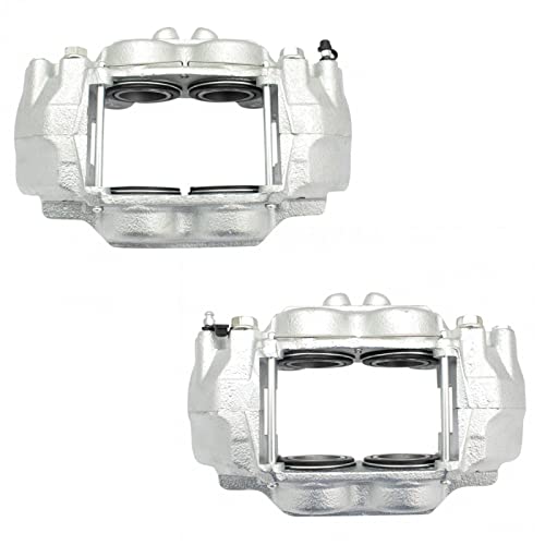 Image of TRQ Front Driver and Passenger Side Brake Caliper Set 2 Piece Hardware for 10-13 Lexus GX460 14-22 GX460 with 12mm Mounting Holes 10-14 Toyota 4Runner 2015 4Runner To 6 /30 /15 Production Date