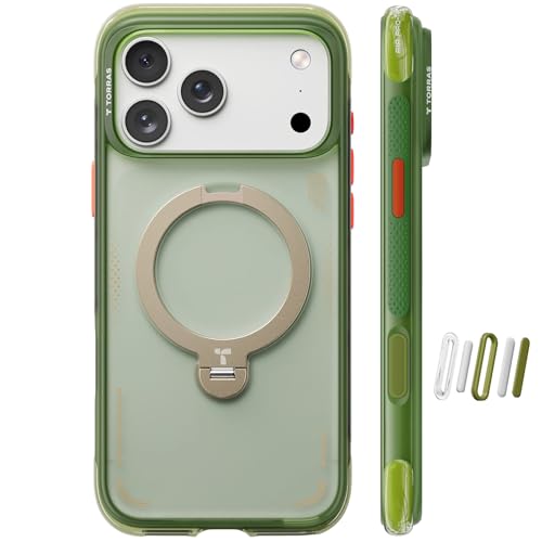 Coque iPhone 17 Pro Max haut de gamme antichoc TORRAS Ostand Q3 Air Vert de Noël chic