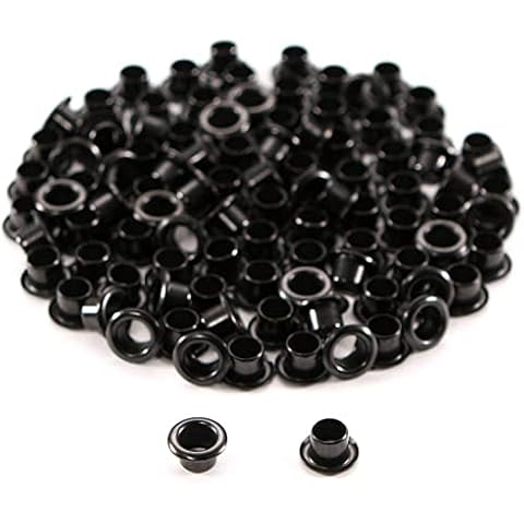 Kydex Holster Eyelets - (#8-6 Length) - (1/4 in. Diameter) - (Black Coated) - (100 Pack) - (USA Made) - Kydex Rivets for DIY Holster and Sheath Making Cover