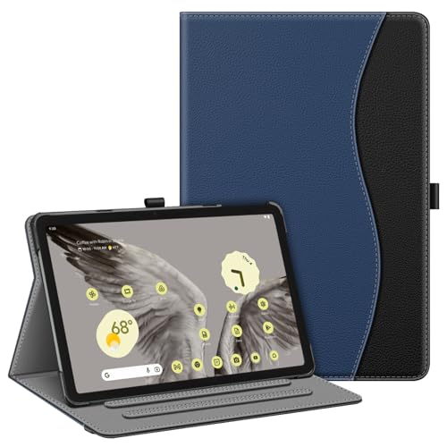 Fintie Case for Google Pixel Tablet 11 Inch 2023 Release Multi-Angle Viewing Protective Stand Cover with Pocket & Pencil Holder Compatible with Charging Speaker Dock Navy/Black