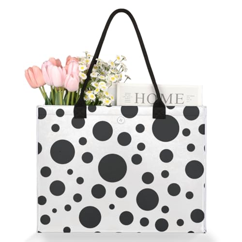 Dots Pattern Tote Bag for Women Large Beach Bag Reusable Tote Bags for Work Travel Beach Shopping3