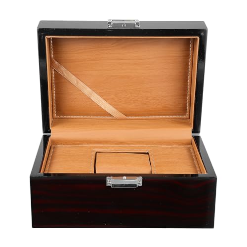Boîte à montres en bois laqué noir, le coffret élégant idéal pour un cadeau homme