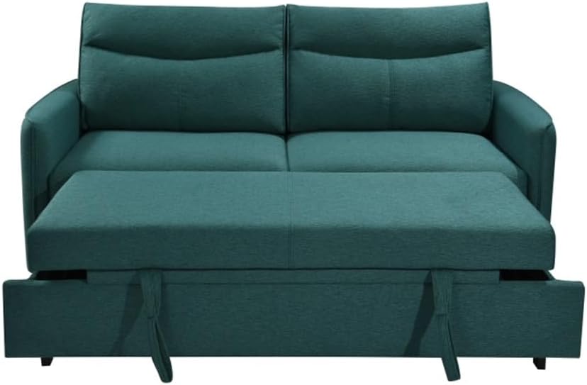 3 in 1 Convertible Sleeper Sofa Bed, Fabric Loveseat Futon Couch w/Pullout, Small Love Seat Lounge