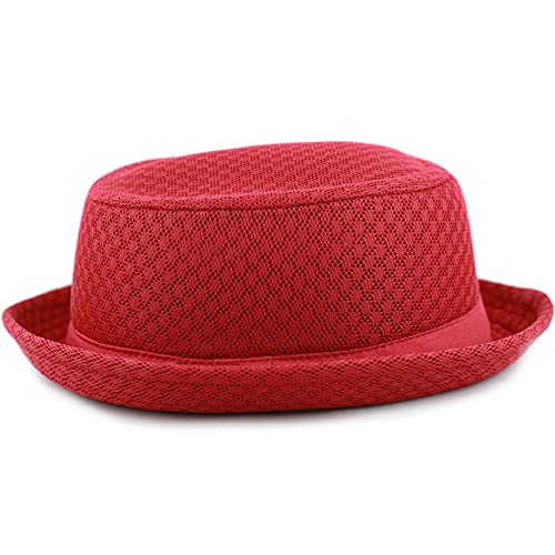 Image of The Hat Depot Unisex Light Weight Classic Soft Cool Mesh Pork Pie hat