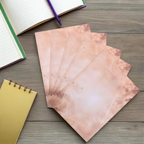 Papier pour Loisirs Créatifs et Correspondance Rétro, 100 Feuilles Double Face Format A4