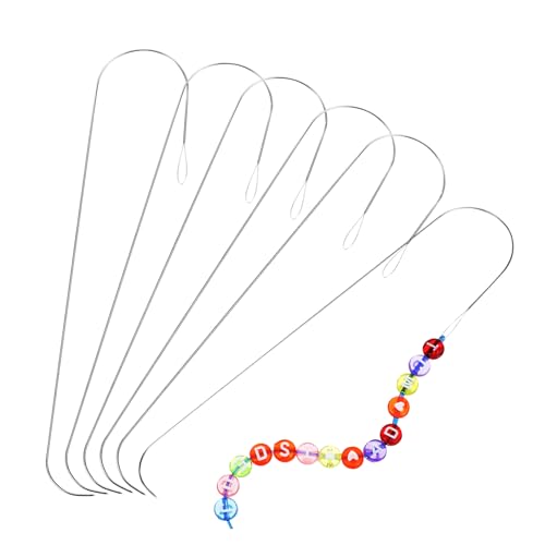 IWOWHERO Beading Needles 6pcs Beading Spinners Bead Threaders Bead Stringing Tools Embroidery Needles