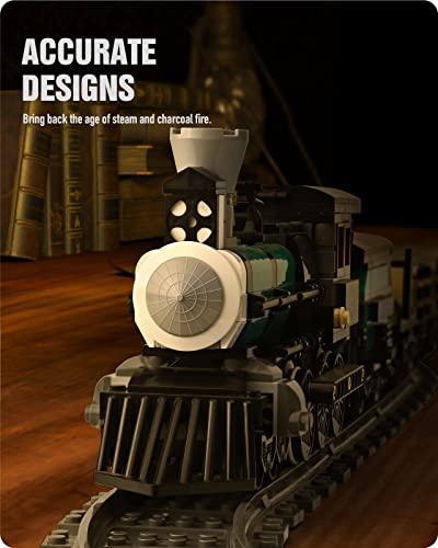 Nifeliz Th10 Steam Train Building Kit And Engineering Toy, Collectible Steam Locomotive Display Set, Train Set With Train Track, Top Present For Train Lovers (560 Pcs) #TOP1