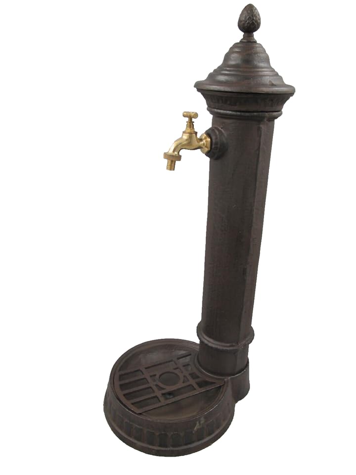 Wassersäule Wasserzapfsäule Gusseisen Gartenbrunnen rustikal Antik H. 78cm