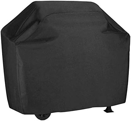 BBQ Cover Waterproof BBQ Gas Grill Cover Black Barbecue Cover UCARE Large 210D Outdoor Gas Charcoal Barbecue Gill Protector cover of Weber Brinkmann Char Broil Black (L 57 * 24 * 46in)