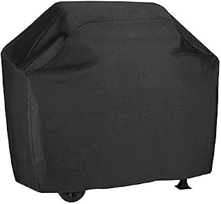 UCARE BBQ Cover Waterproof BBQ Gas Grill Cover Black Barbecue Cover Large 210D Outdoor Gas Charcoal Barbecue Gill Protector cover of Weber Brinkmann Char Broil Black (L 57 * 24 * 46in)