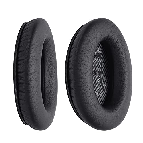 kwmobile Almohadillas compatibles con Bose Quietcomfort Almohadillas - 2X Almohadilla de Repuesto para Auriculares en Cuero sintético