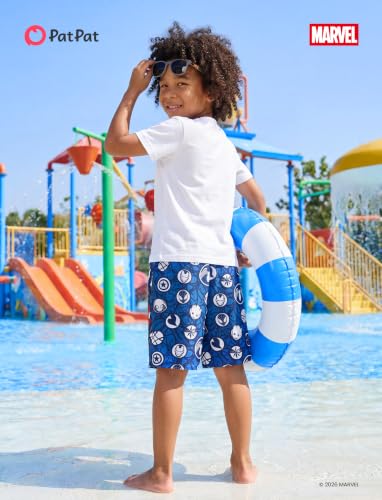 Image of Disney Stitch Spiderman Star Wars Cars Toy Story Mickey Boy Swim Trunks UPF50+Swim Shorts Compression Liner & Quick-Dry 6M-9Y