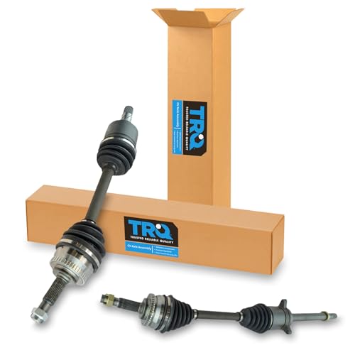 Image of TRQ Front Driver and Passenger Side CV Axle Assembly Set 2 Piece Compatible with 2005-2006 Nissan Altima 2.5L Automatic Transmission 2002-2004 Altima S SL Base Model 2.5L Automatic Transmission