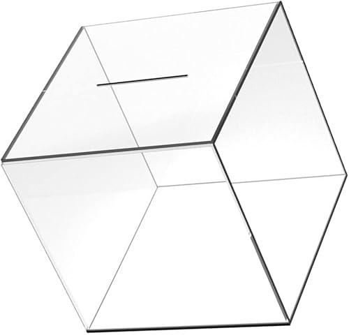 Toddmomy 1 alcancía de acrílico transparente, banco transparente para ahorrar dinero, contenedor de monedas de escritorio, regalo para adultos y