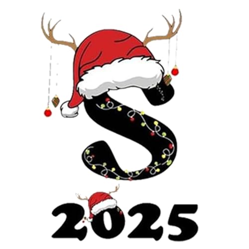 Family Christmas Pajamas Matching Sets Cute 26 Initial Letter Christmas Pajamas Long Sleeve Top and Pants Sleepwear