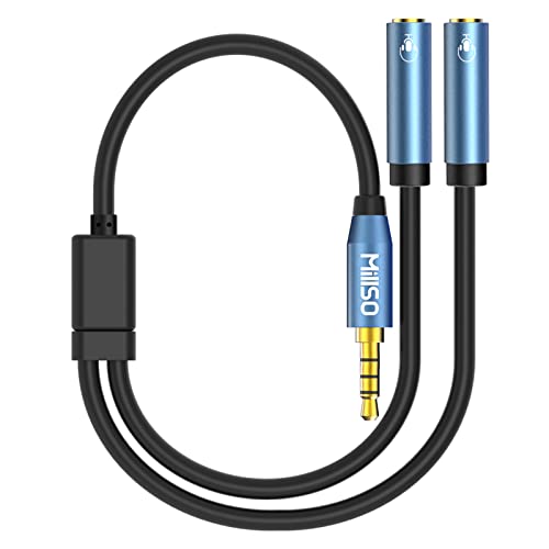 MillSO Headset Splitter for 2 TRRS Headphones or Mics