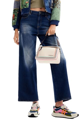 Desigual Pantalón Vaquero Largo para Mujer Jeans, Azul, 38