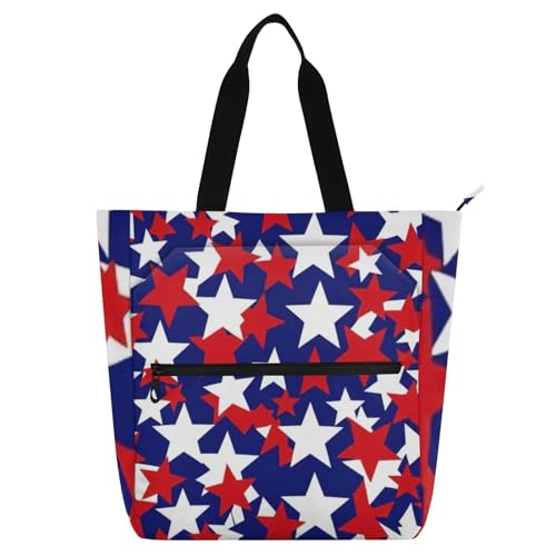 Sac fourre-tout réutilisable 4 juillet pour toute la famille en tissu robuste