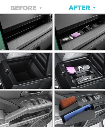 Image of CDEFG 7Pcs for 2025 2026 Toyota 4Runner Center Console Organizer for 2026 Toyota 4Runner Accessories Middle Console & Front Row Passenger Side Storage Box & Cup Holders & Rear Door Storage Pockets