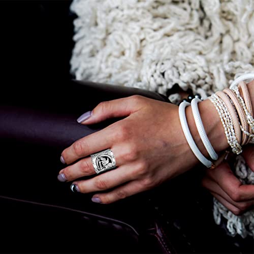 Big Large Crescent Moon Crow Bird Full Finger Wide Bands Ring For Women Girls,S925 Sterling Silver Wide Bands Thumb Index Finger Chunky Ring,Retro Vintage Punk Gothic Biker Cocktail Party Animal Statement Bands Ring Jewelry Gift For Her (Ring_B, 9) #TOP2