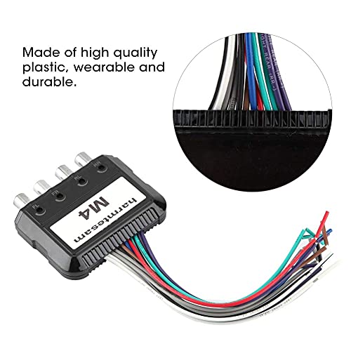 Jl Audio High Low Converter, Duokon Car Stereo Subwoofer 4 Channel High To Low Audio Converter With Power Amplifier Control Wire Plastic Black #TOP7