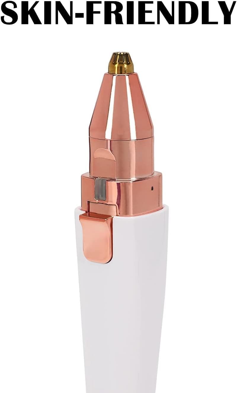 Painless Eyebrow Trimmer for Women, 2 in 1 Rechargeable Facial Hair Remover