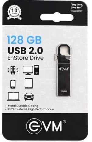 EVM ENVAULT EVMPDV/128GB Metal USB 2.0 PENDRIVE with Key Chain 128GB