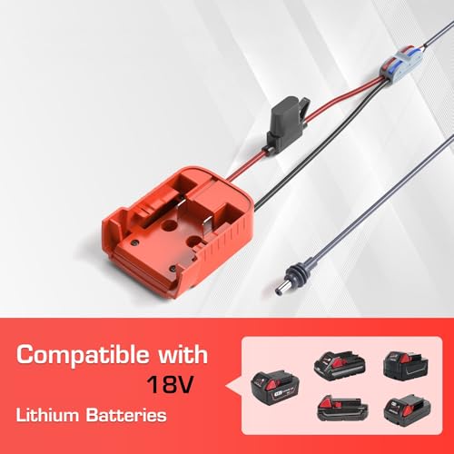 Mini cable de alimentación para conectar mini antena parabólica a baterías externas de 18V 7