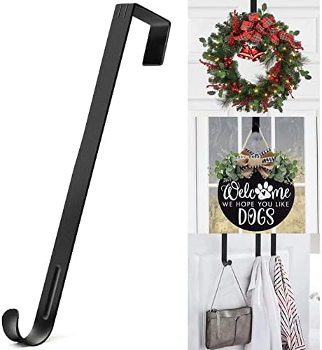 365park Wreath-Hangers for Front Door,15'' Metal Wreath-Door-Hanger for Front Door Decor,Wreath Hanger Over The Door Hooks for Easter Decorations,Valentines Day Decor,Welcome Sign for Front Door