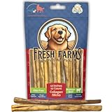 Fresh Farms Natural Collagen Sticks for Dogs 12 Pack - 12 Inches Long-Lasting Alternative to Bully Sticks, Rawhide-Free Collagen Chews w/Chondroitin & Glucosamine for Joint Support & Dental Health