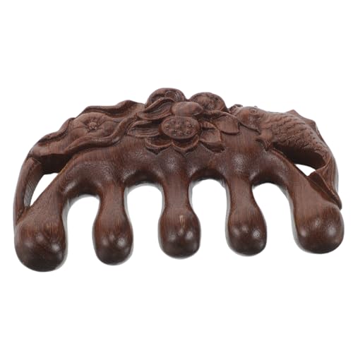 Didiseaon Natural Ebony Scalp Massage Comb for Care Meridian Therapy Headaches Muscle Tension Smooth Texture Present for Relaxation