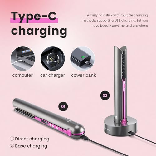 Pritech JYUS-TA-2888-GREY Travel Flat Iron Cordless thumb #2