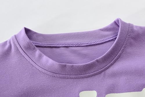 Little Girls Pajamas Long Sleeve Unicorn Pajama 100% Cotton Toddler Kids 2 Pcs Pjs Sets Cute Cat Sleepwear Shirts Size 2-7T4