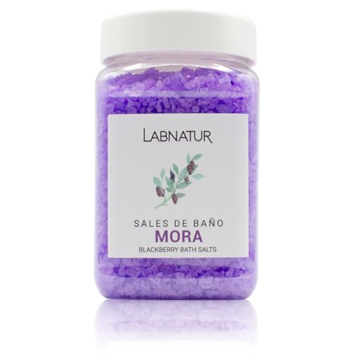 Labnatur Sales de Baño Mora 400g - Sales Marinas Naturales y Relajantes - Hidratan, Suavizan y Perfuman - Bienestar - Alivio del Cansancio - Cuidado Corporal - Fabricado en España
