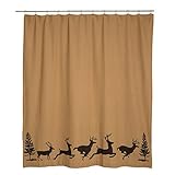Barrington Shower Curtain Burlap with Stencil 72x72