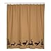 Barrington Shower Curtain Burlap with Stencil 72x72"